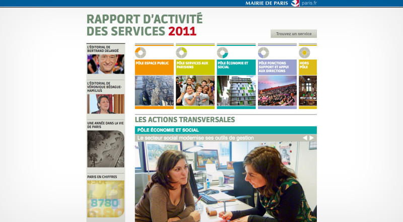 Rapport d'activité de la ville de Paris - Homepage