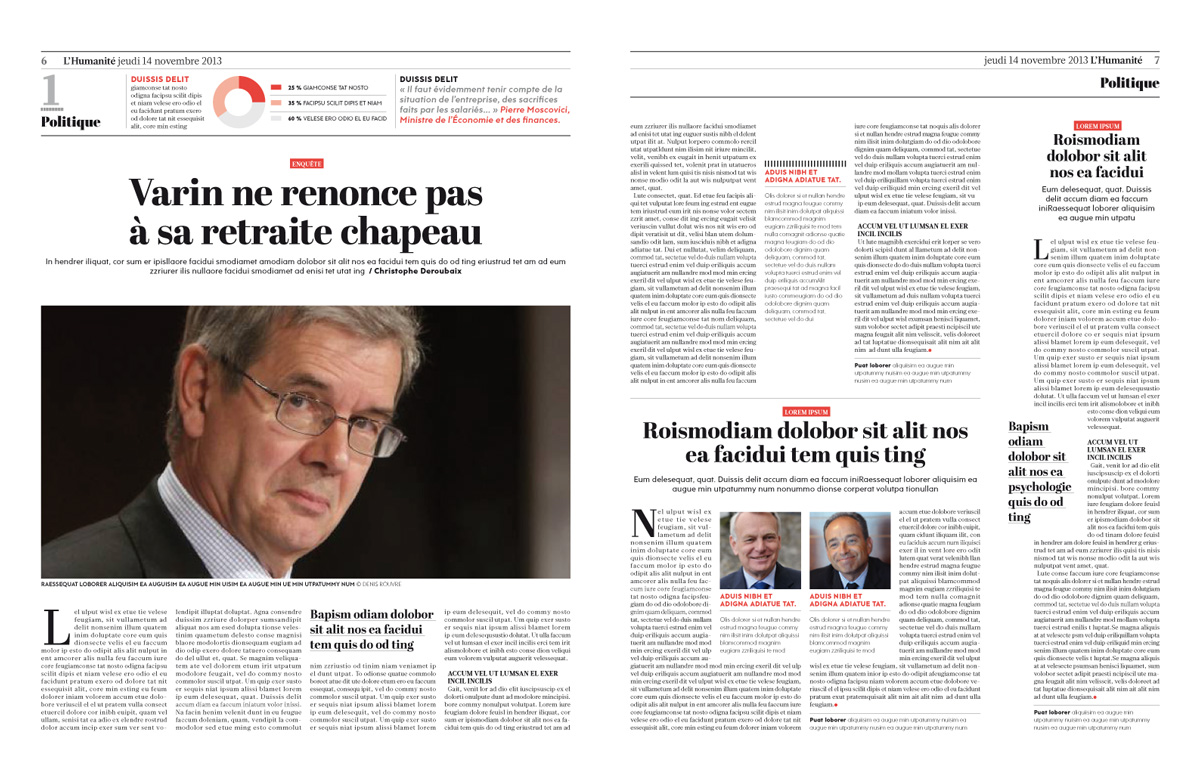 Les pages politique